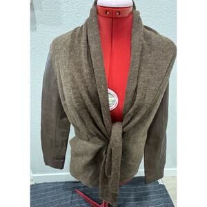 Stella Carakasi Brown Tie Front Cardigan Sweater Womens Size Small